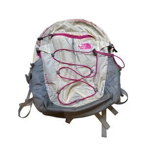 The North Face Borealis Backpack Gray Pink Outdoor Hiking Travel